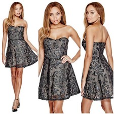 NWT GUESS VANNA TEXTURED FIT-AND-FLARE DRESS SIZE 8