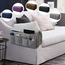 5Color Sofa Arm Rest TV Remote Control Organizer Holder 14Pocket Chair Couch Bag