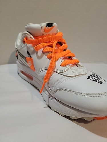 2018-NIKE-AIR MAX 1-AO1021-100-JUST DO IT- WHITE/ORANGE-SIZE 9 - Afbeelding 9 van 24