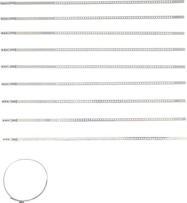 BGS-70328 Achsmanschetten-Schellen-Satz Edelstahl rostfrei 7 mm 50 - 120 mm 10-t