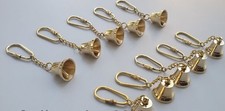 Antique Nautical Vintage Brass Bell KeyChain Keyring Lot of 10 pcs