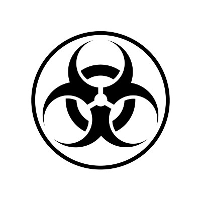 Biohazard Symbol Vinyl Sticker Decal | Hazard Warning Safety Sign | 12-22''