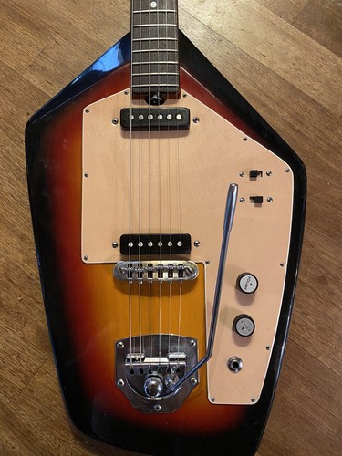VOX Phantom EXTREMELY RARE Prototype Vintage Guitar Sunburst Guitar 1965-1968. - Picture 2 of 13