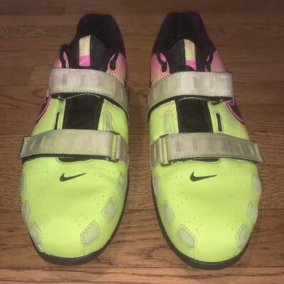Size 10.5 - RARE Nike Romaleos 2 'Multi-Color' Volt Pink 476927