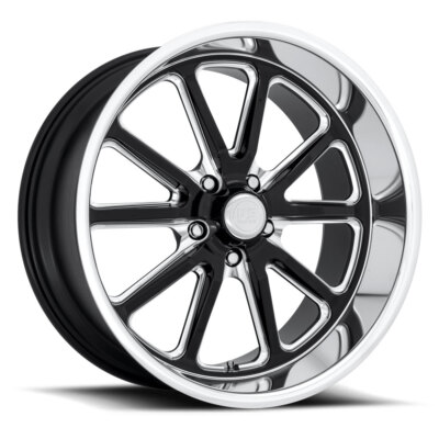 20x9.5 +1 US Mag 1PC U117 Rambler 5x4.75 Gloss Black Milled Wheels (Set of 4)