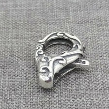 Sterling Silver Lobster Claw Trigger Clasp Spiral Floral for Bracelet Necklace