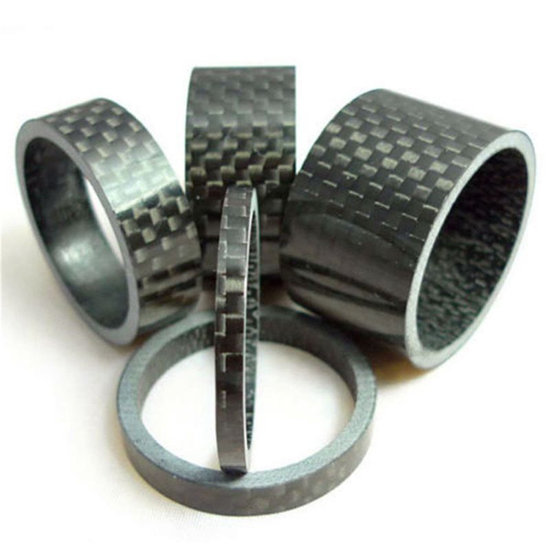 5x Bike Carbon Fiber Headset Fork Spacer Ring Gasket Front Fork Washer