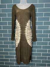 NWOT ANTHROPOLOGIE KIRA SATURDAY SUNDAY KIRA OLIVE GREEN TIE DYE MIDI DRESS SM