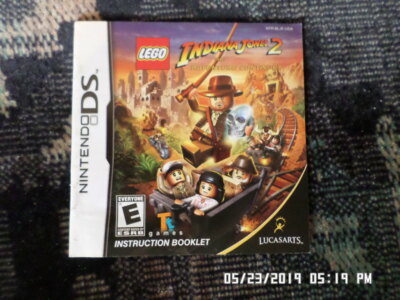 LEGO Indiana Jones 2 (Nintendo DS) Instruction Manual Only Booklet... NO GAME