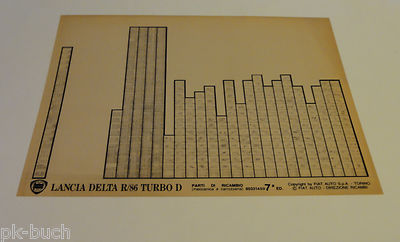 Microfich Ersatzteilkatalog Lancia Delta R / 86 Turbo D 60331459