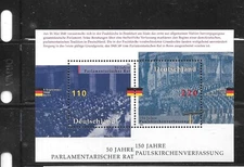 GERMANY GERMAN SC#2005 1998 GERMAN CONSTITUTION MNH SOUVENIR SHEET OLD VF STAMP