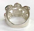 HSN Jay King Sterling Silver Pink Thulite & Green Jade Cluster Ring Size 6 — photo 7