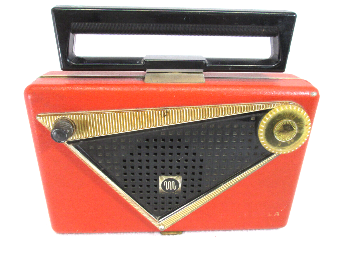 Vintage 1950's Motorola Citation red/orange portable AM radio | eBay