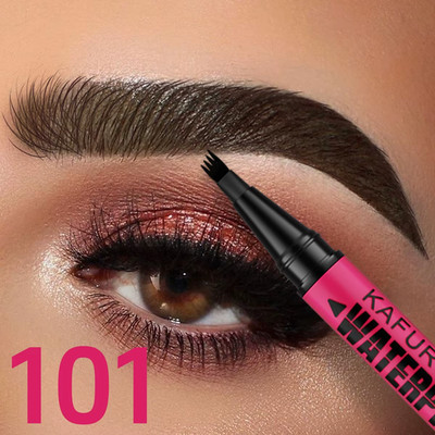 3 Farben Wasserdicht Augenbrauen Stift Microblading Stift 4 Spitze Natürliche Brauen