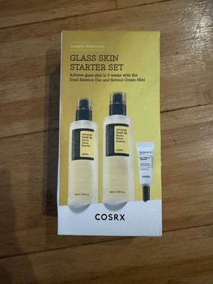 COSRX Snail 96% Mucin Essence & Retinol 0.1% Cream, Glass Skin Starter Set