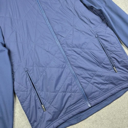 KJUS Retention Jacket Mens 50 M Navy Blue Quilted Full Zip Golf Performance image 3