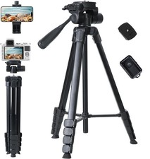 Tripod for Canon Nikon Sony, 67 Inch Lightweight DSLR Tripod Stand with Detac...