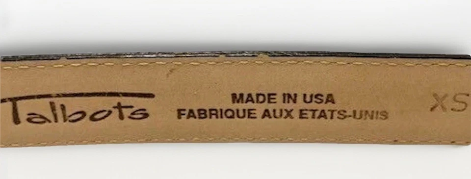 De Colección Cinturón Talbot Cuero Negro Texturizado Pátina Hebilla Y2K Fairy Goth XSmall 26 28 Foto 2 de 4