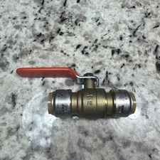 Sharkbite MAX 3/4” x 3/4” Brass Push-to-Connect Ball Valve - Part # UR22185