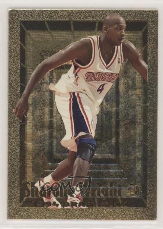 1994-95 Topps Embossed Golden Idol Sharone Wright #106 Rookie RC 0bn8