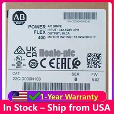 Allen-Bradley 22C-D030N103 PowerFlex 400 15KW 20HP AC Drive US Free Tax