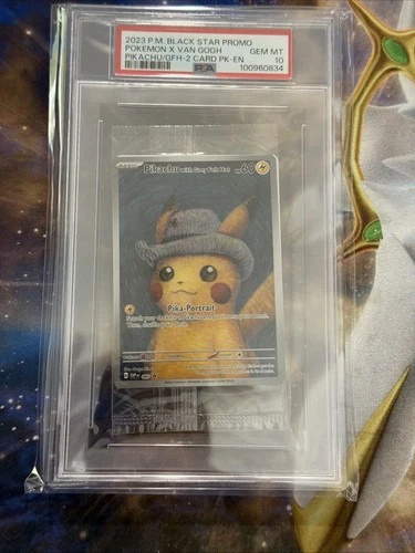 2023 Pokemon Pikachu with Grey Felt hat Van Gogh 085 Graded SEALED Promo PSA 10