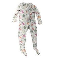 Angel Dear Green Footie Bamboo Pajamas Vegetables 2 Way Zipper Size 18-24 Months