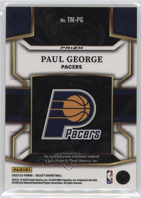 2022-23 Panini Select Throwback Memorabilia Paul George #TM-PG - Image 2 of 2