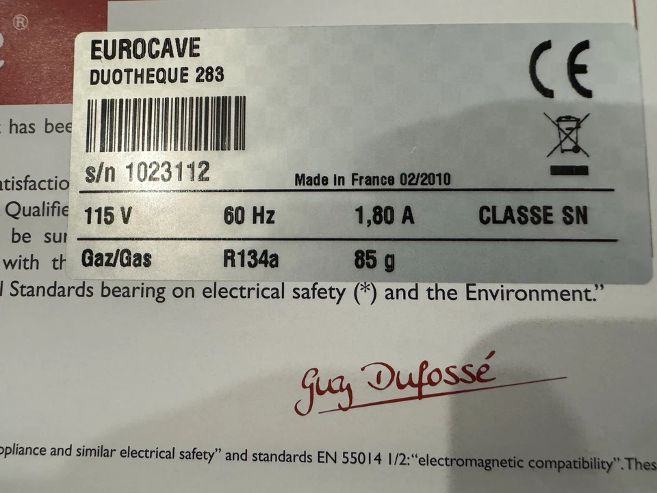 EuroCave Duotheque 283 Wine Fridge - Image 3 of 4