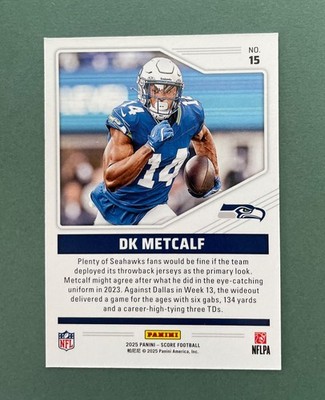 2025 Panini Score Football DK Metcalf Throw Backs #15 Seattle