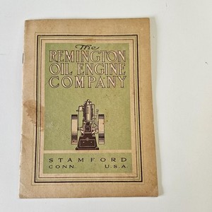 Original 1909 Remington Oil Engine Co Sales Catalog Brochure Hit Miss