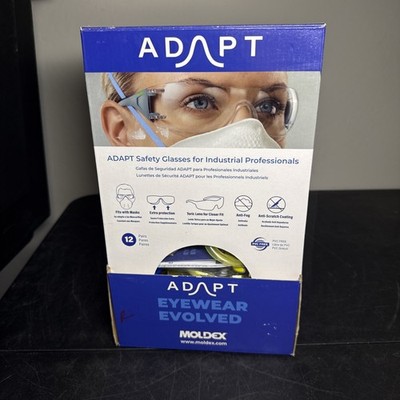 Moldex Adapt Anti Fog Safety Glasses/Specs Fit 12 Pairs New 5002A-1