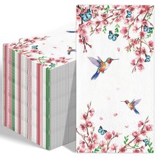 50 Count Disposable Bathroom Hand Towels, Paper Guest Towels for Bathroom, Bu...