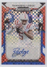 2019 Panini Prizm Draft Picks Red White & Blue 41/99 Damarkus Lodge Auto 0a3