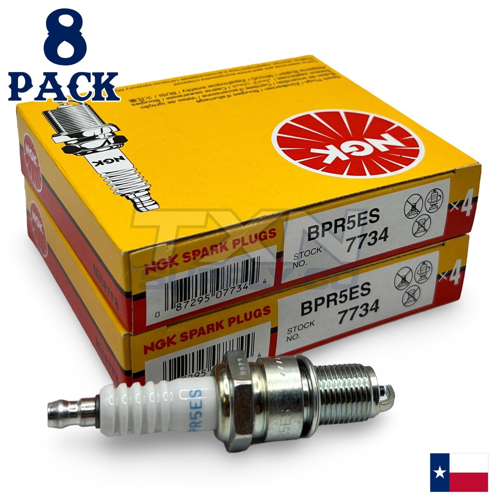 NGK BPR5ES Spark Plug 7734 - 8 Pack