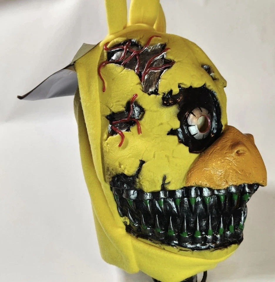 Rubie's Nightmare Chica Adult Mask Five Nights At Freddy's FNAF 3/4 Full New NWT - Image 4 of 4