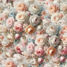 Pastel Victorian Flowers - 16" x 48" Hydrographic Film Hydro Dipping