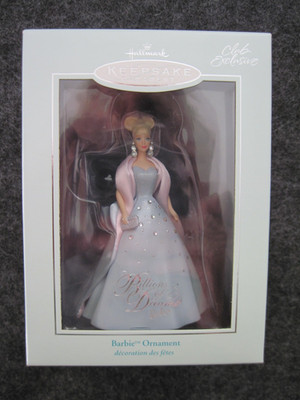 2004 Hallmark Keepsake Club Exclusive ''Billions of Dreams'' Barbie Ornament w/Box