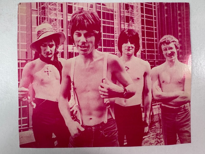 JEFF BECK GROUP BAND PHOTO  1967/1968  MICHAEL OCHS  RED SEPIA  6.75 " X 8.25"
