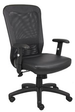 Boss Office Products Web Mesh Back Task Chair with Nylon Base in Black