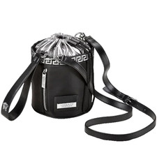 Versace Parfum Women's Black Bucket Crossbody Small Bag Wristlet Convertible NEW