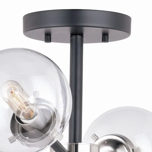 Vaxcel - Orbit 4-Light Semi-Flush Mount in Industrial and Sputnik Style 10.5 - Picture 2 of 4