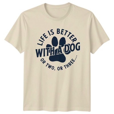 Das Leben ist besser mit einem T-Shirt mehrere Hunde Hund Geburtstag Geschenk für Sie und Ihn
