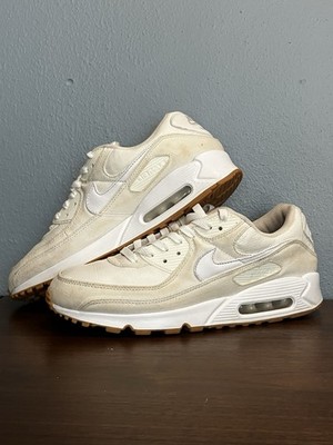 Nike Air Max 90 by You Men's Size 11 Triple White Canvas FZ3984-900 Gum Sole