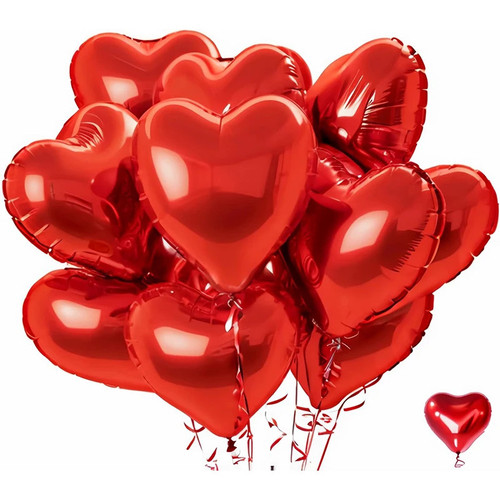 1/5/10Pcs 18inch Red Love Heart Shape Foil Balloons Wedding Birthday Party Decor