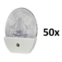 Heitech 50 StüCk LED Nachtlicht Mit Farbwechsler Automatik Lampe Leuchte