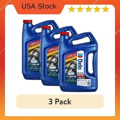 (3 pack) Delo 400 XLE SB Synthetic Blend SAE 15W-40 Heavy-Duty Diesel Motor Oil