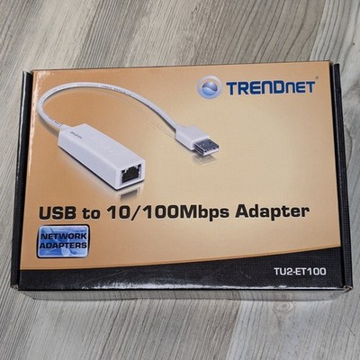 NEW TRENDnet TU2-ET100 Fast Ethernet Adapter USB 2.0 to 10/100, Wii Compatible 