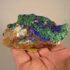 3.4" Blue AZURITE & MALACHITE Crystals on Matrix - Ahouli, Morocco — photo 6