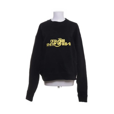 Off-White, Sweatshirt, Größe: S, Schwarz/Gelb, Baumwolle, Print, Sweat #c7c
